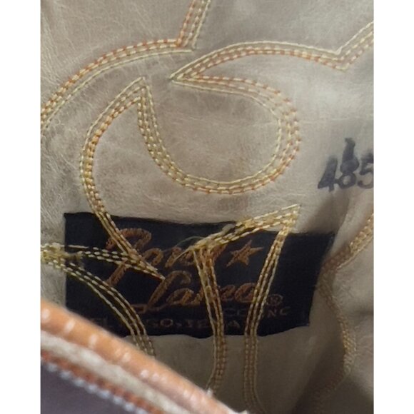 Vintage Tony Lama Cowboy Boots Men's Sz. 8.5 D Brown Leather Western Style - Picture 10 of 16